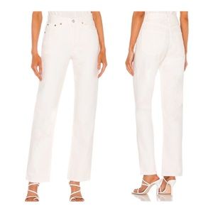 Agolde Women's Straight Leg Jeans - White